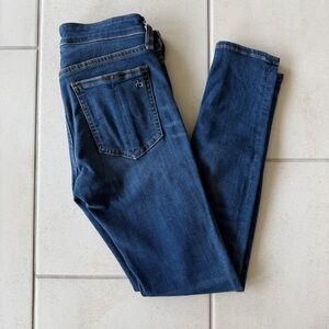 Rag n Bone Cate Mid-Rise Ankle Skinny Blue Denim Jeans